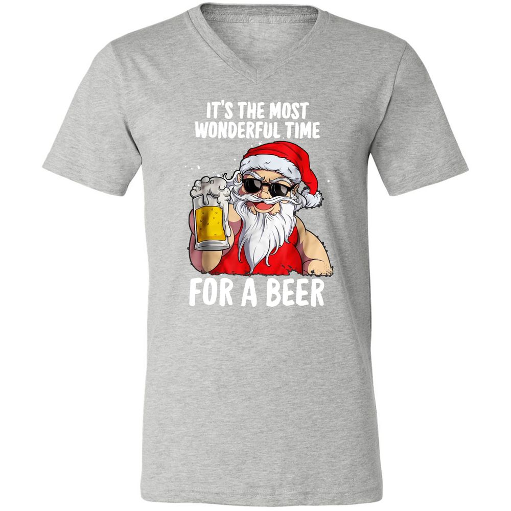 Unisex V-Neck T-Shirt - VCBRD3K8 - Athletic Heather - 7