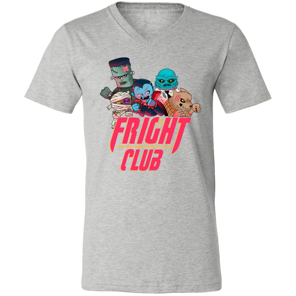 Unisex V-Neck T-Shirt - YJ2N9ZK9 - Athletic Heather - 7