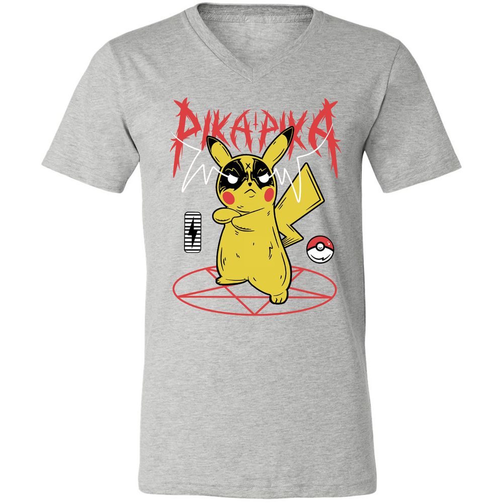 Unisex V-Neck T-Shirt - B5T1ZES6 - Athletic Heather - 7