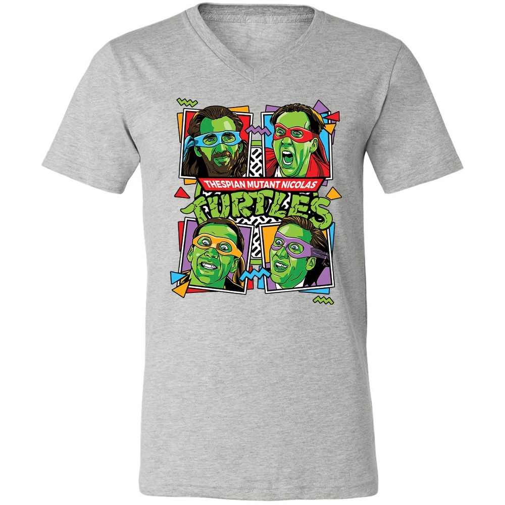 Unisex V-Neck T-Shirt - 5YAXW8UE - Athletic Heather - 7