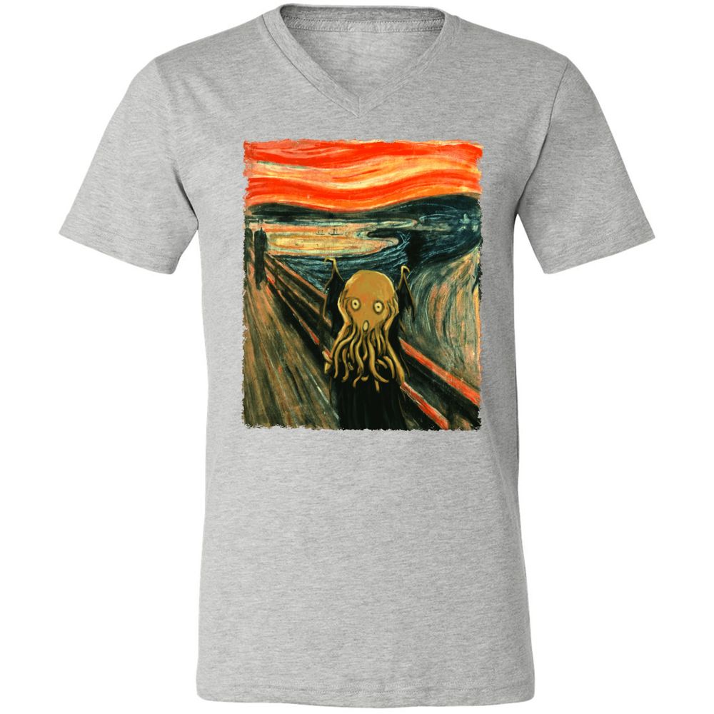 Unisex V-Neck T-Shirt - VQBQP7LZ - Athletic Heather - 7