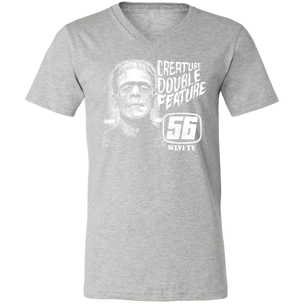 Unisex V-Neck T-Shirt - EX2DUSKU - Athletic Heather - 7