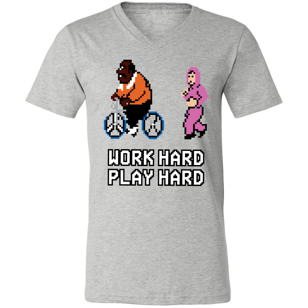 Unisex V-Neck T-Shirt - 1H75NU29 - Athletic Heather - 7