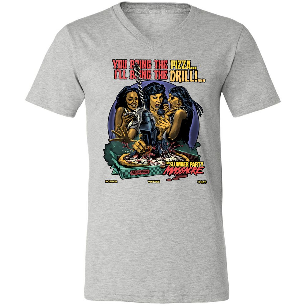 Unisex V-Neck T-Shirt - ZZU44RUV - Athletic Heather - 7