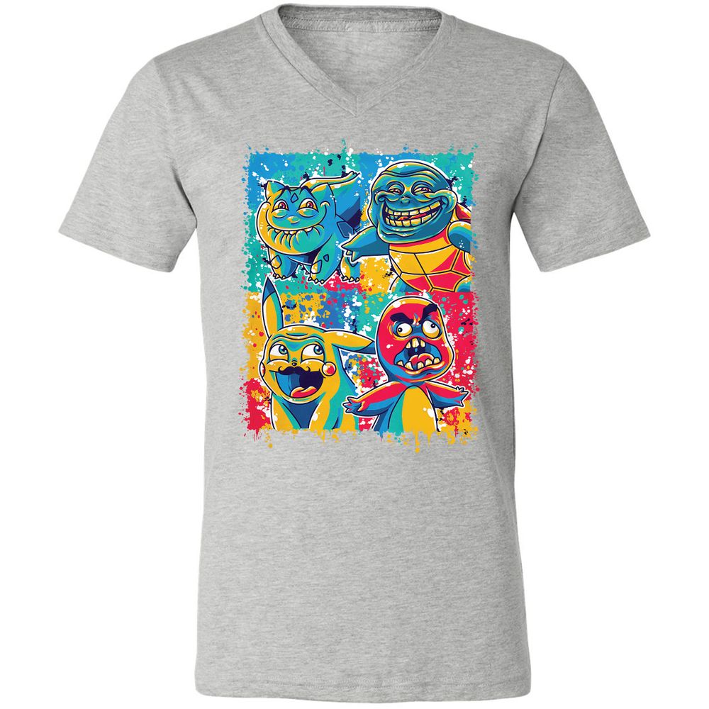 Unisex V-Neck T-Shirt - P6JLJ7FX - Athletic Heather - 7