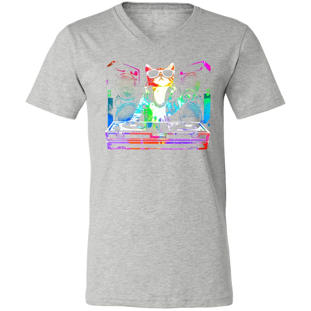 Unisex V-Neck T-Shirt - SLH9TWRJ - Athletic Heather - 7