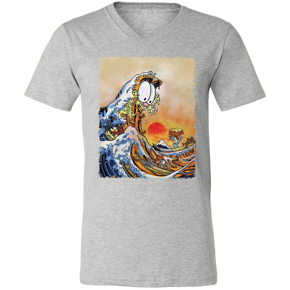 Unisex V-Neck T-Shirt - VRM8HMR1 - Athletic Heather - 7