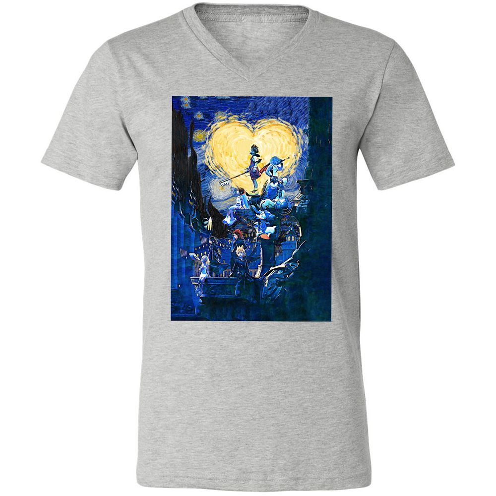 Unisex V-Neck T-Shirt - QRDMQX8G - Athletic Heather - 7