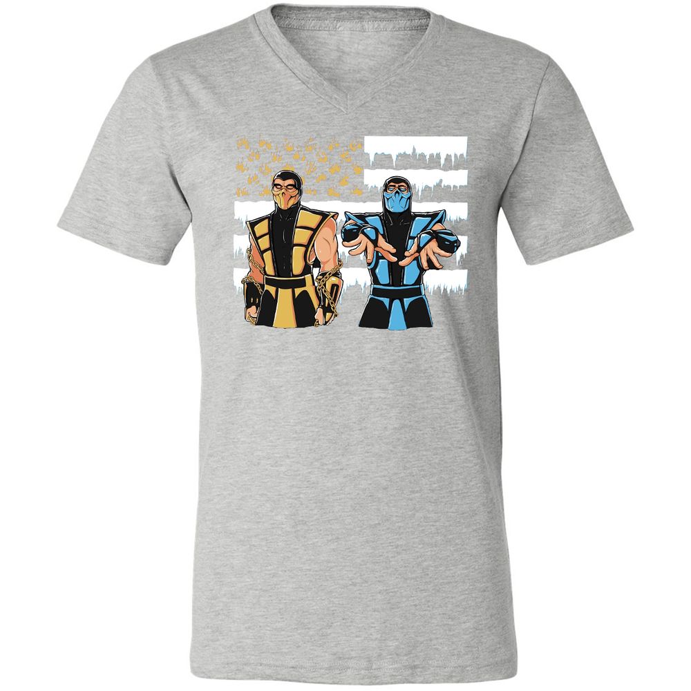 Unisex V-Neck T-Shirt - 7Y214UWY - Athletic Heather - 7