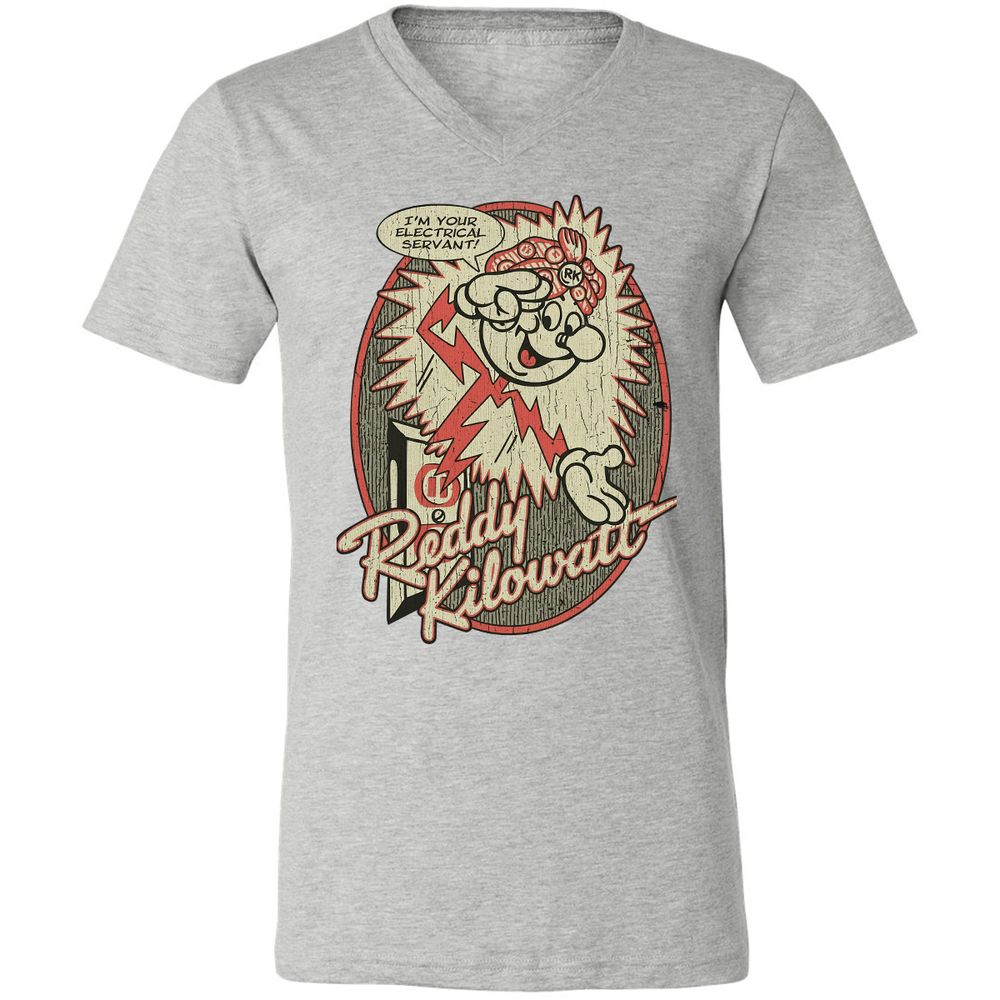 Unisex V-Neck T-Shirt - 8T6FPWTG - Athletic Heather - 7