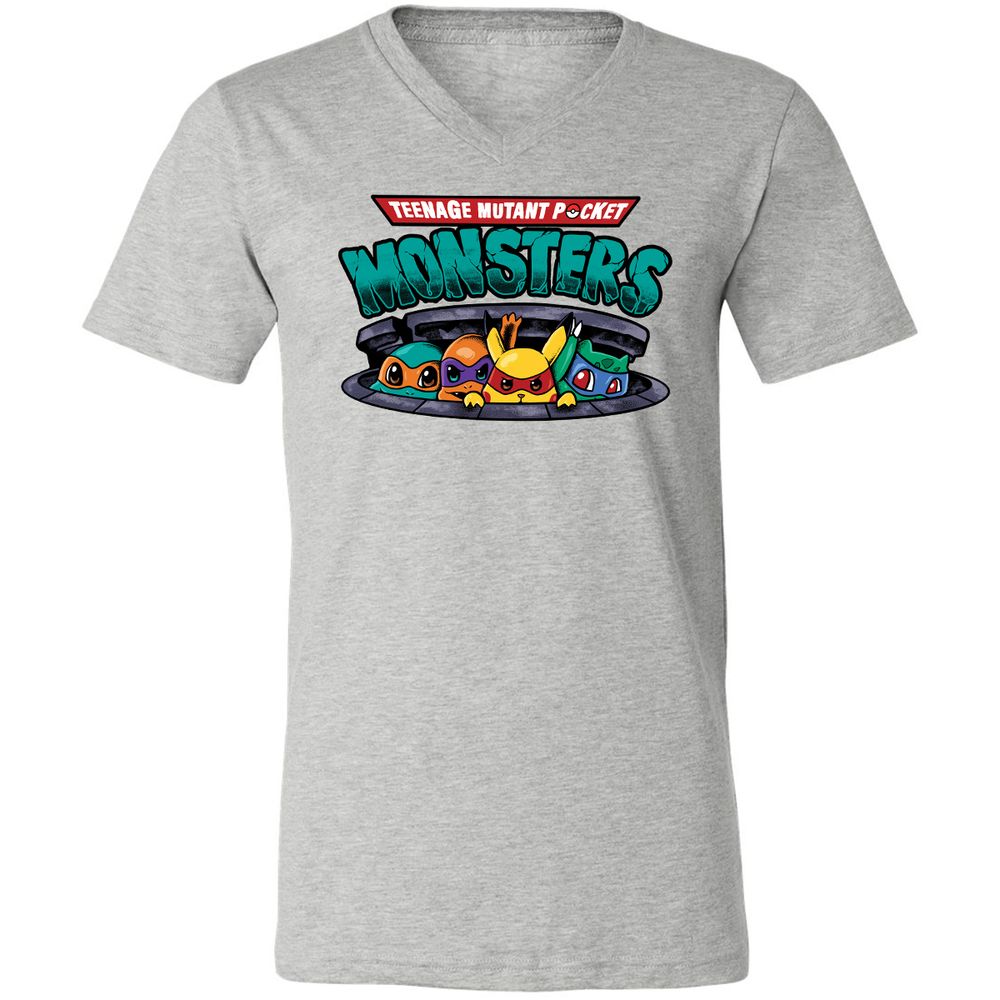 Unisex V-Neck T-Shirt - Q1WZVHMB - Athletic Heather - 7