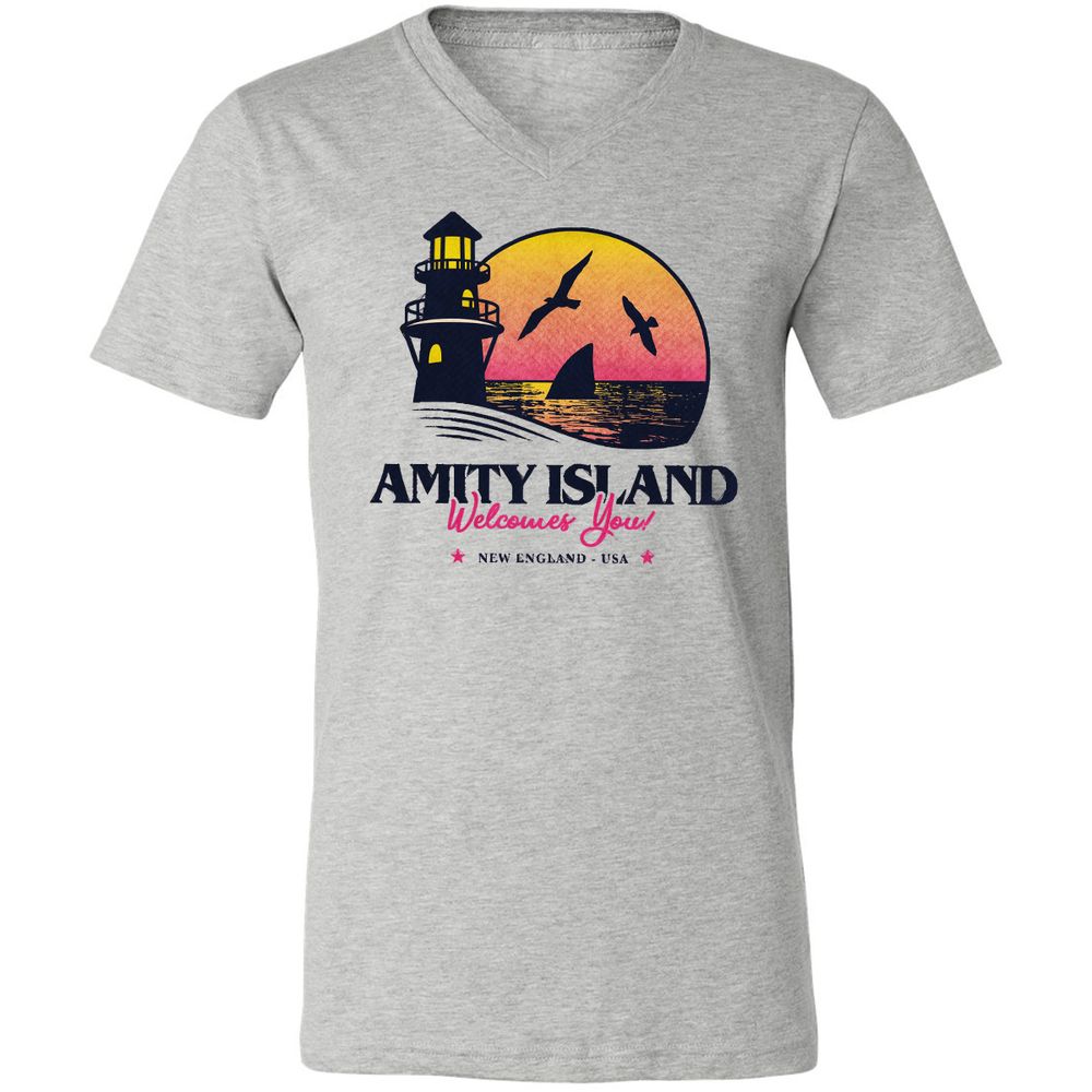 Unisex V-Neck T-Shirt - A5KM9H3R - Athletic Heather - 7