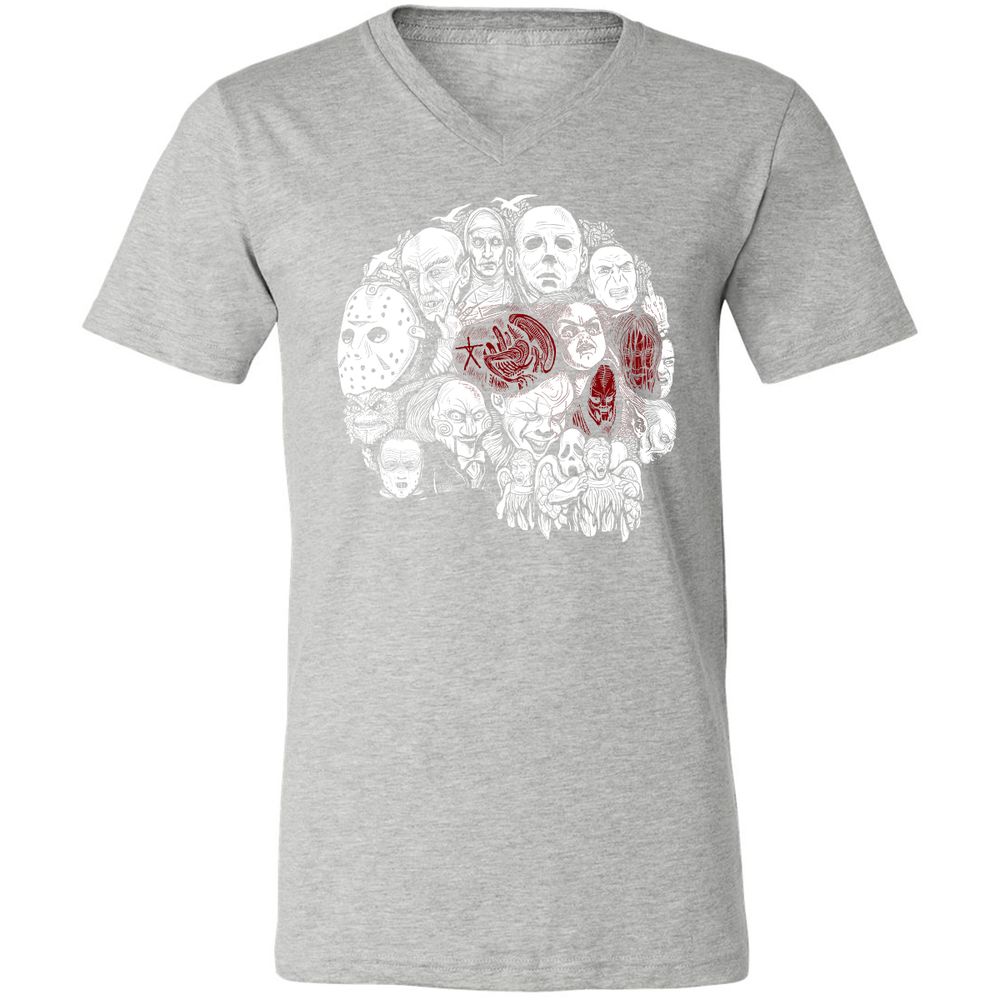 Unisex V-Neck T-Shirt - R8L5UHVT - Athletic Heather - 7