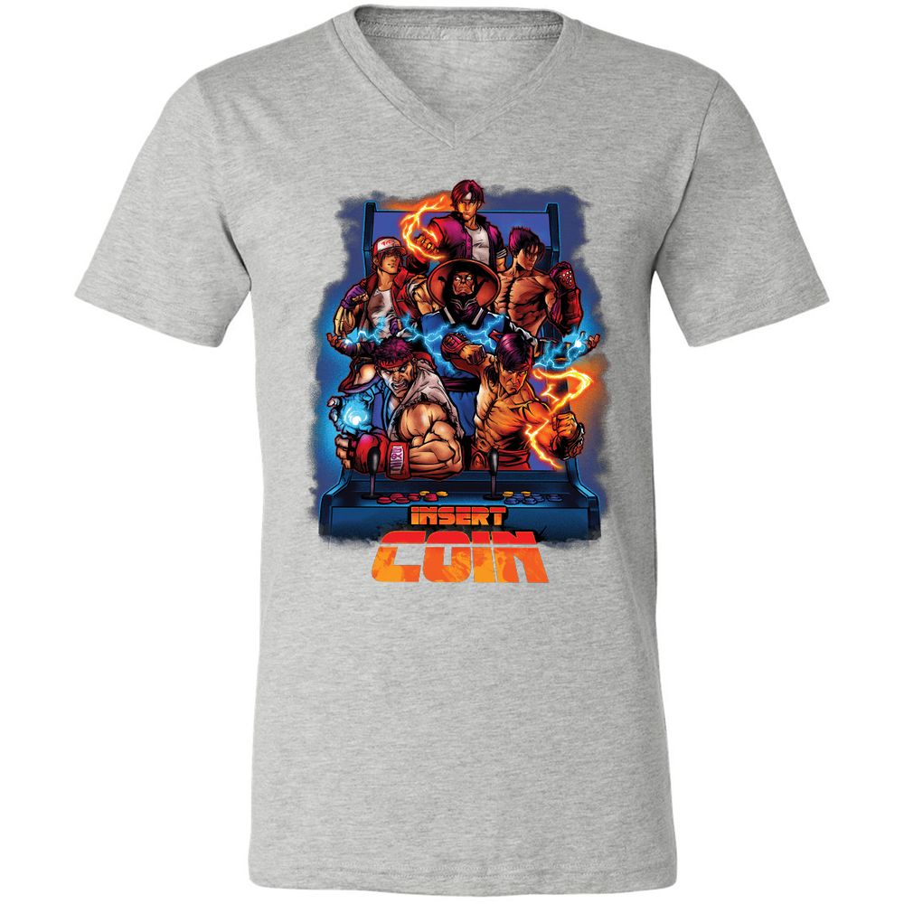 Unisex V-Neck T-Shirt - 26CLUUML - Athletic Heather - 7