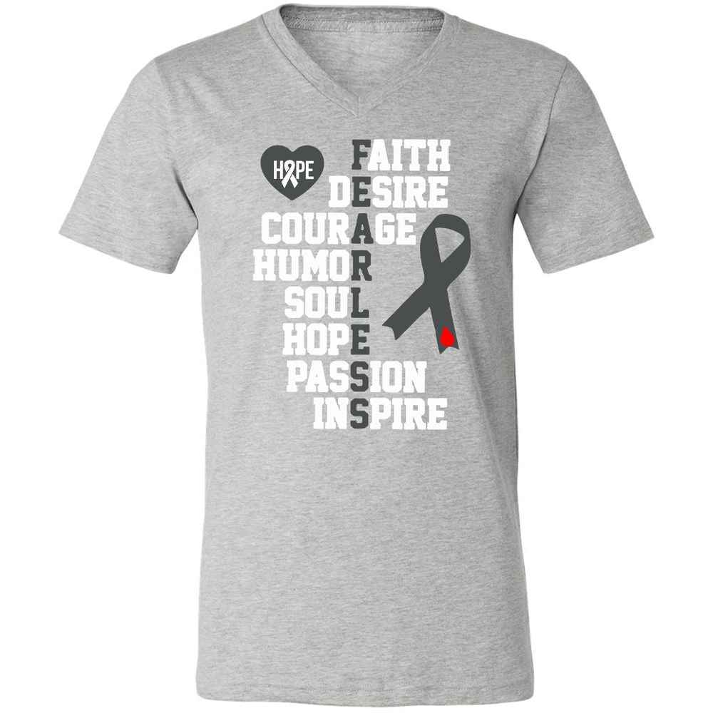 Unisex V-Neck T-Shirt - 6TN3R8AU - Athletic Heather - 7