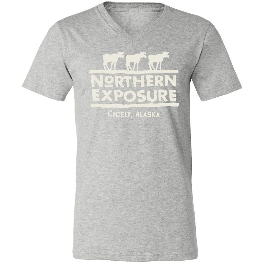 Unisex V-Neck T-Shirt - 9LMJQAS6 - Athletic Heather - 7