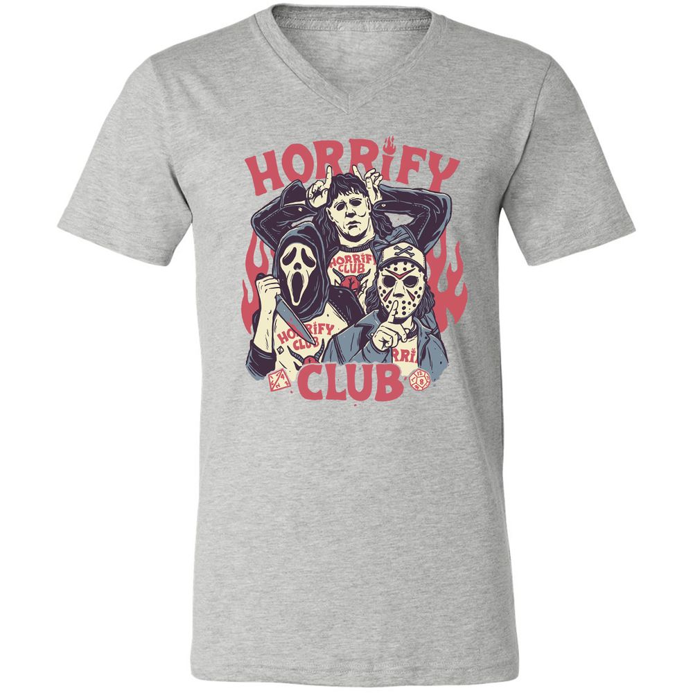 Unisex V-Neck T-Shirt - D4KH9HC6 - Athletic Heather - 7