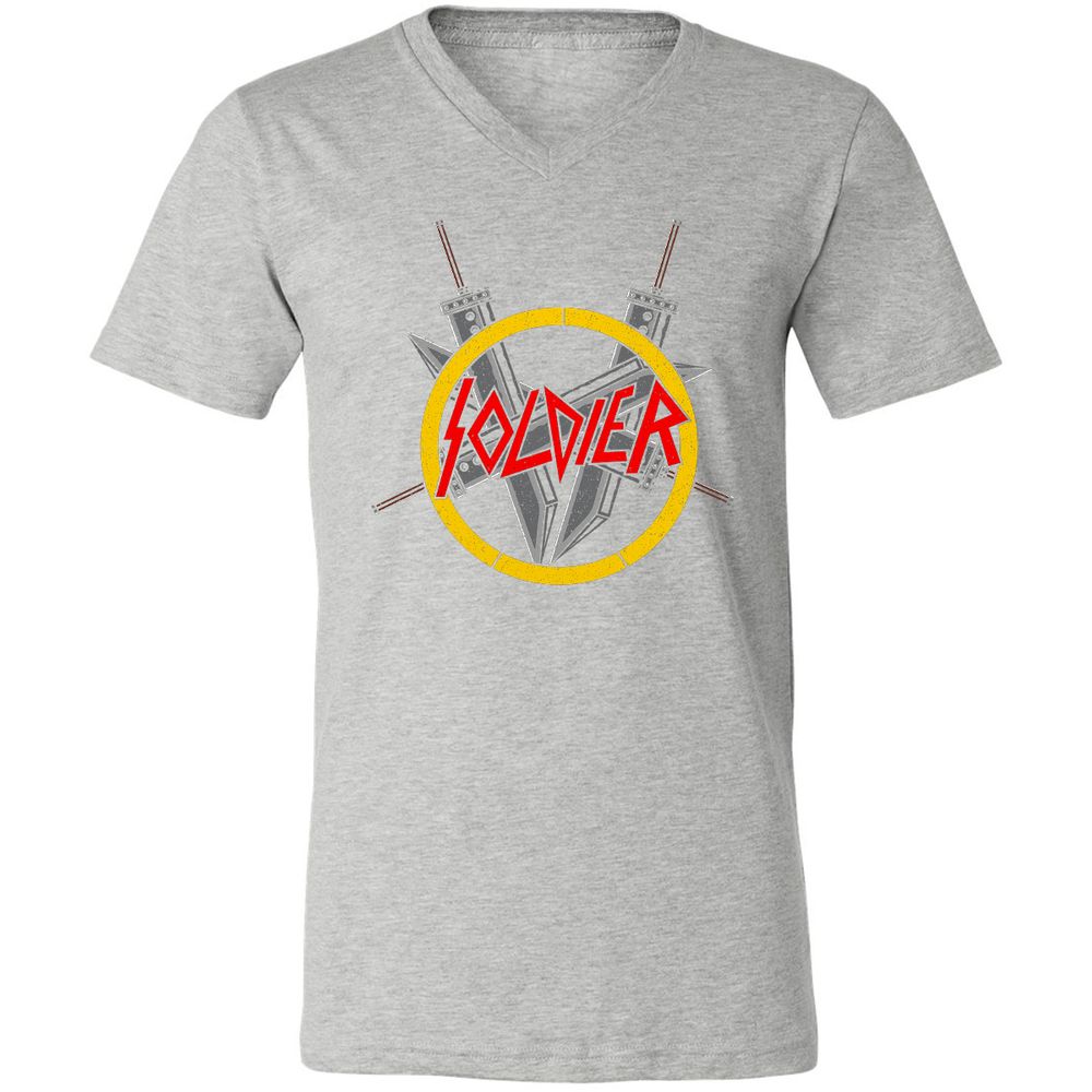 Unisex V-Neck T-Shirt - W4ZU91M4 - Athletic Heather - 7