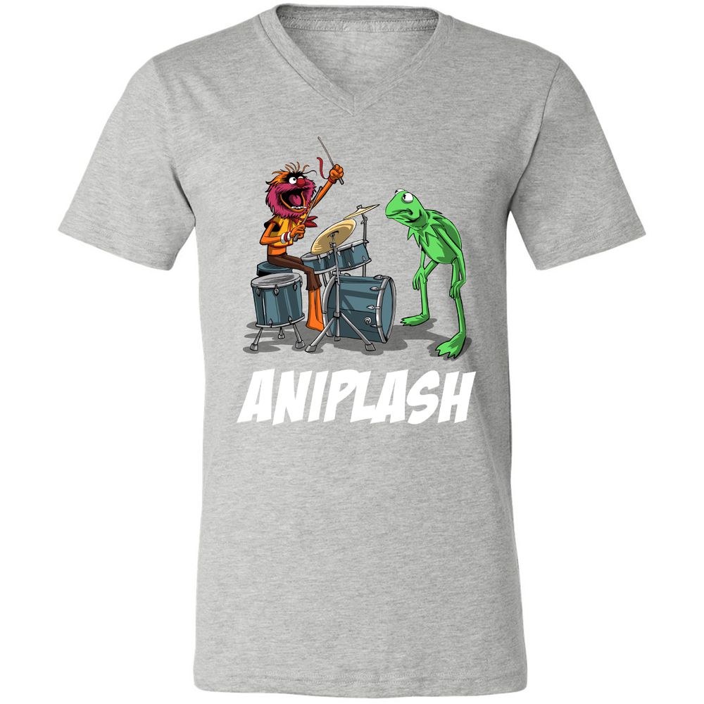 Unisex V-Neck T-Shirt - T6JSM8SV - Athletic Heather - 7