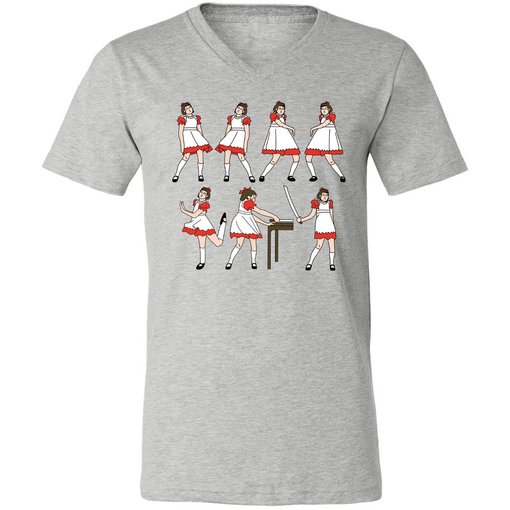 Unisex V-Neck T-Shirt - TVJDPEMT - Athletic Heather - 7