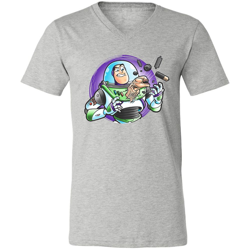 Unisex V-Neck T-Shirt - WGDGBRFN - Athletic Heather - 7