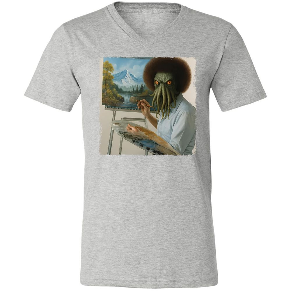 Unisex V-Neck T-Shirt - YK3GSC6U - Athletic Heather - 7