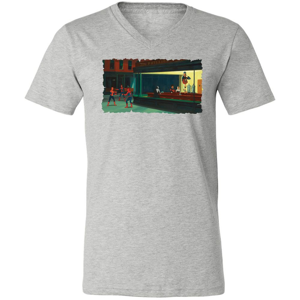 Unisex V-Neck T-Shirt - 7KHMLFJZ - Athletic Heather - 7