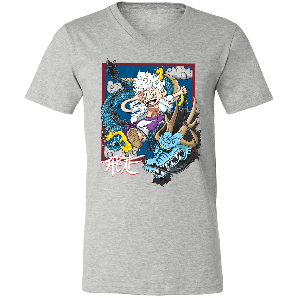 Unisex V-Neck T-Shirt - GQECQN2B - Athletic Heather - 7