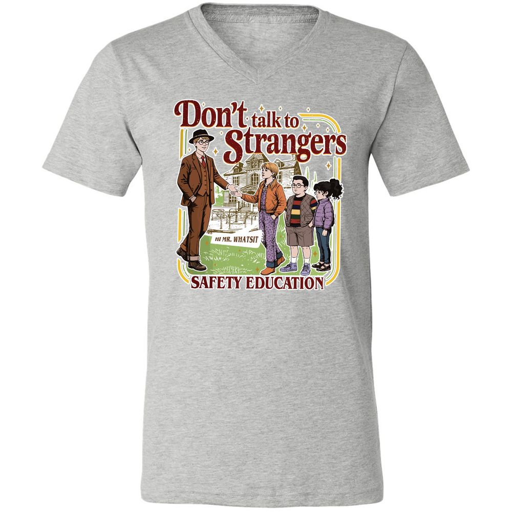 Unisex V-Neck T-Shirt - TQCDD7PT - Athletic Heather - 7