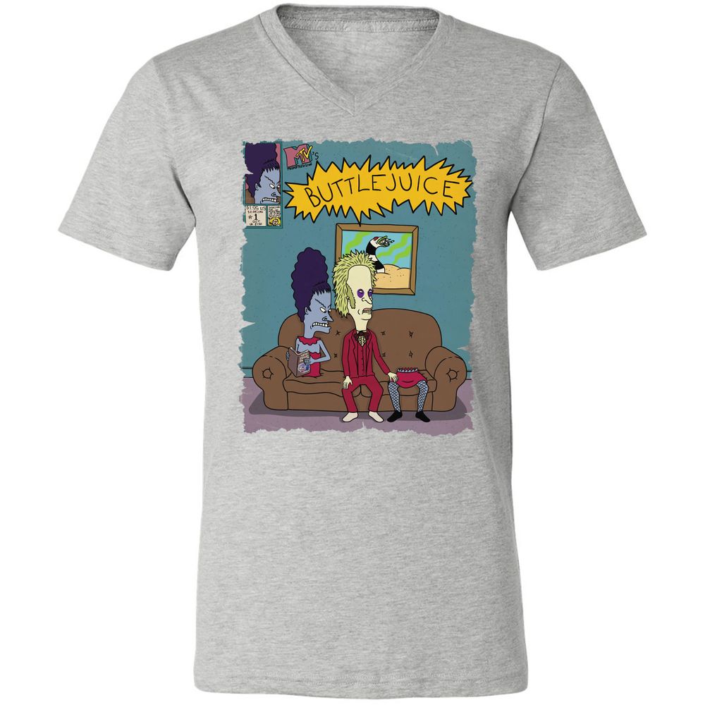 Unisex V-Neck T-Shirt - VS9YVM6L - Athletic Heather - 7