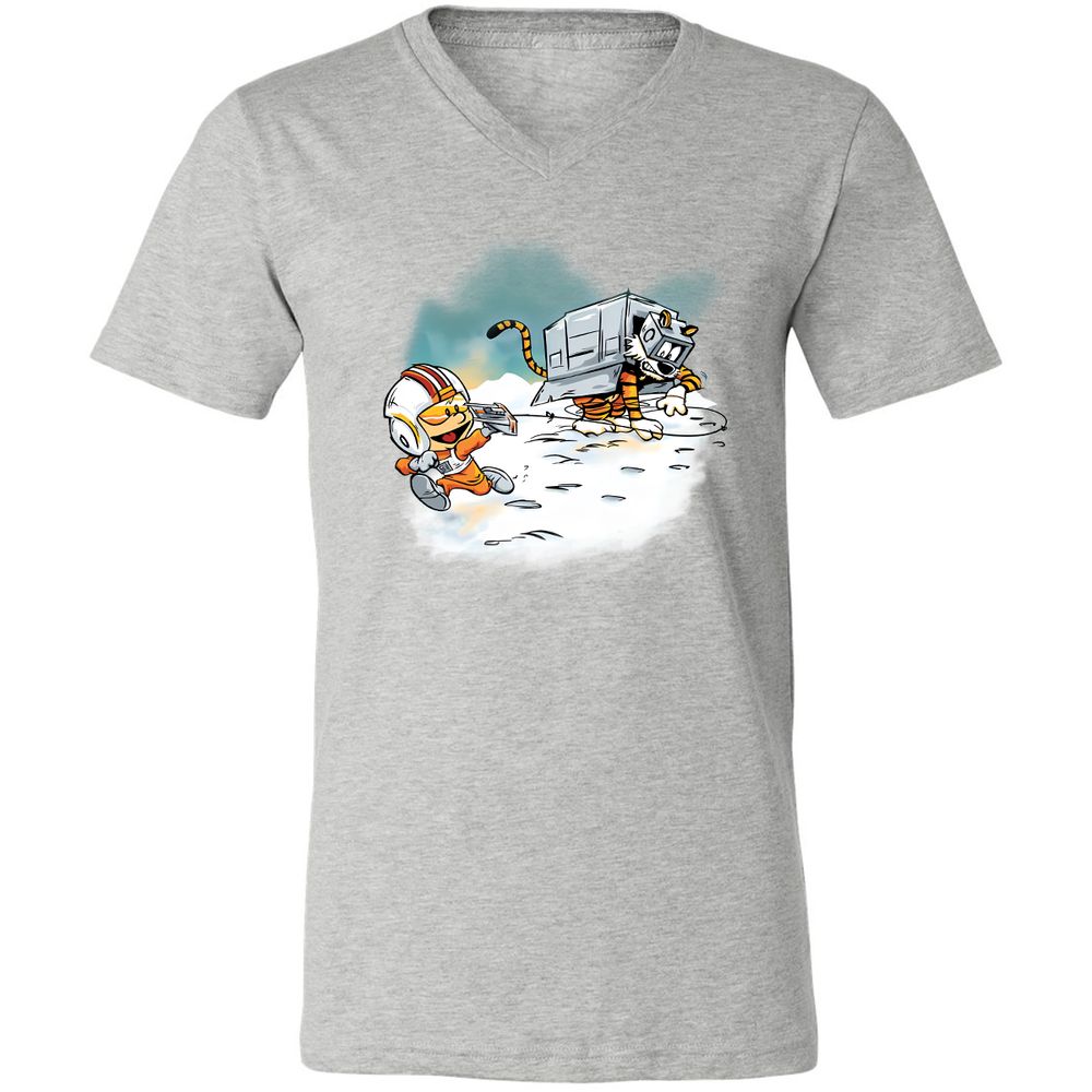 Unisex V-Neck T-Shirt - 8GXEC35N - Athletic Heather - 7