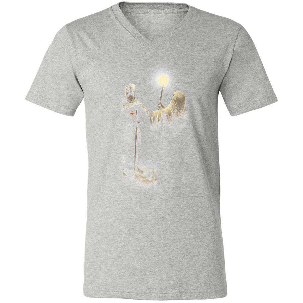 Unisex V-Neck T-Shirt - QC11VX4Q - Athletic Heather - 7