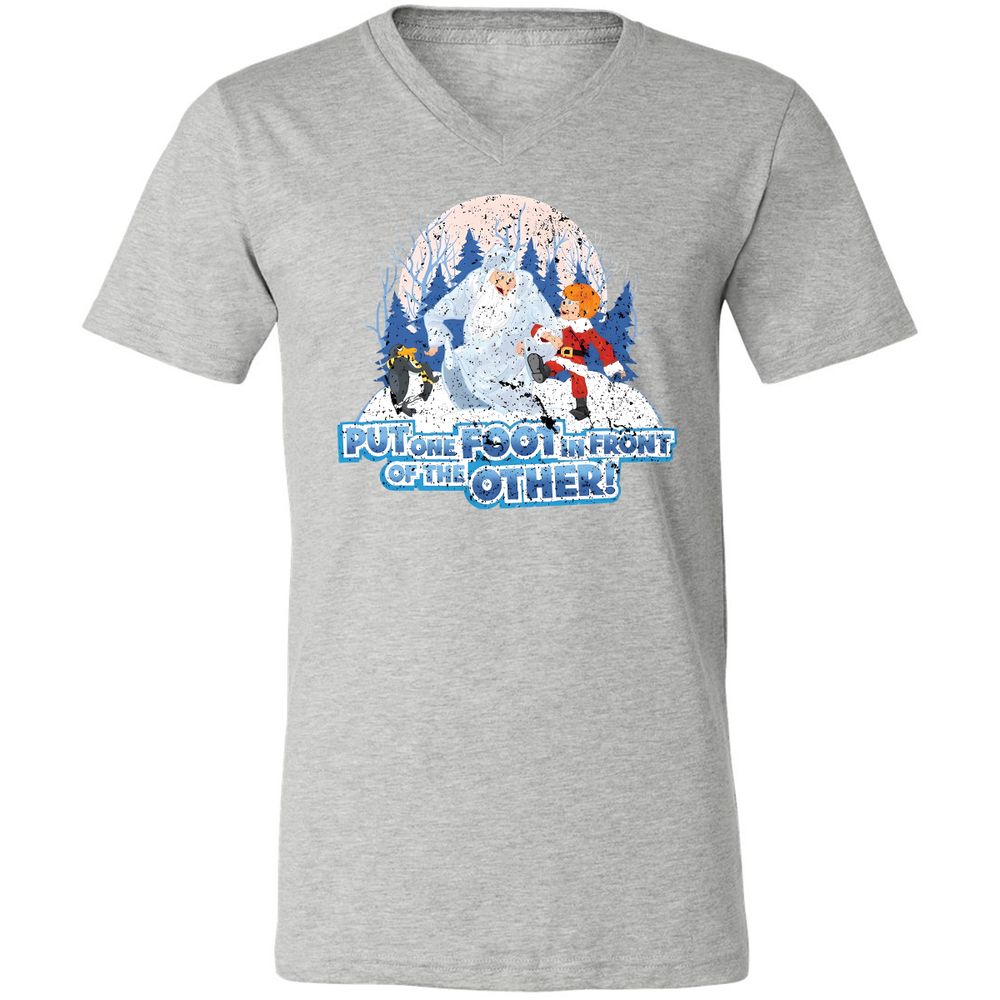 Unisex V-Neck T-Shirt - ZPJZFKX9 - Athletic Heather - 7