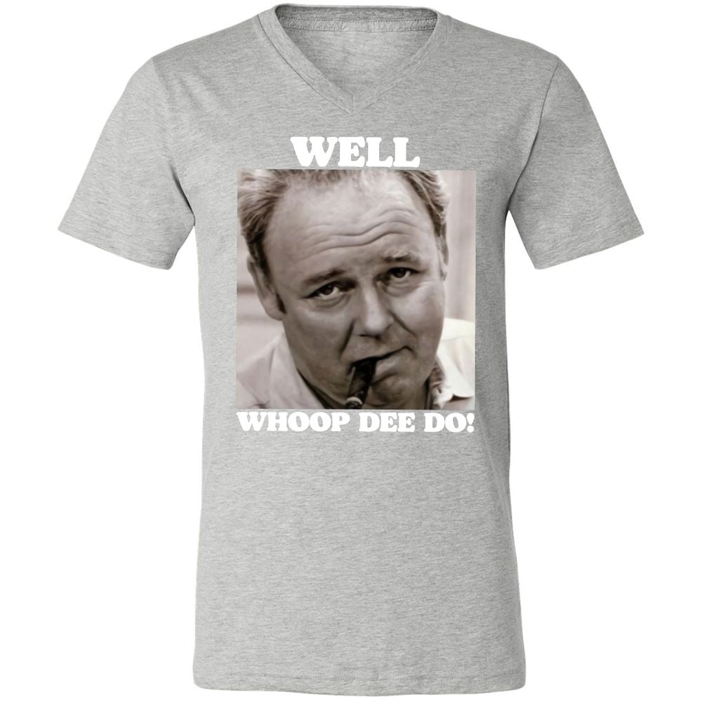 Funny 70s Tv Quote Whoop Dee Do - Athletic Heather - 7