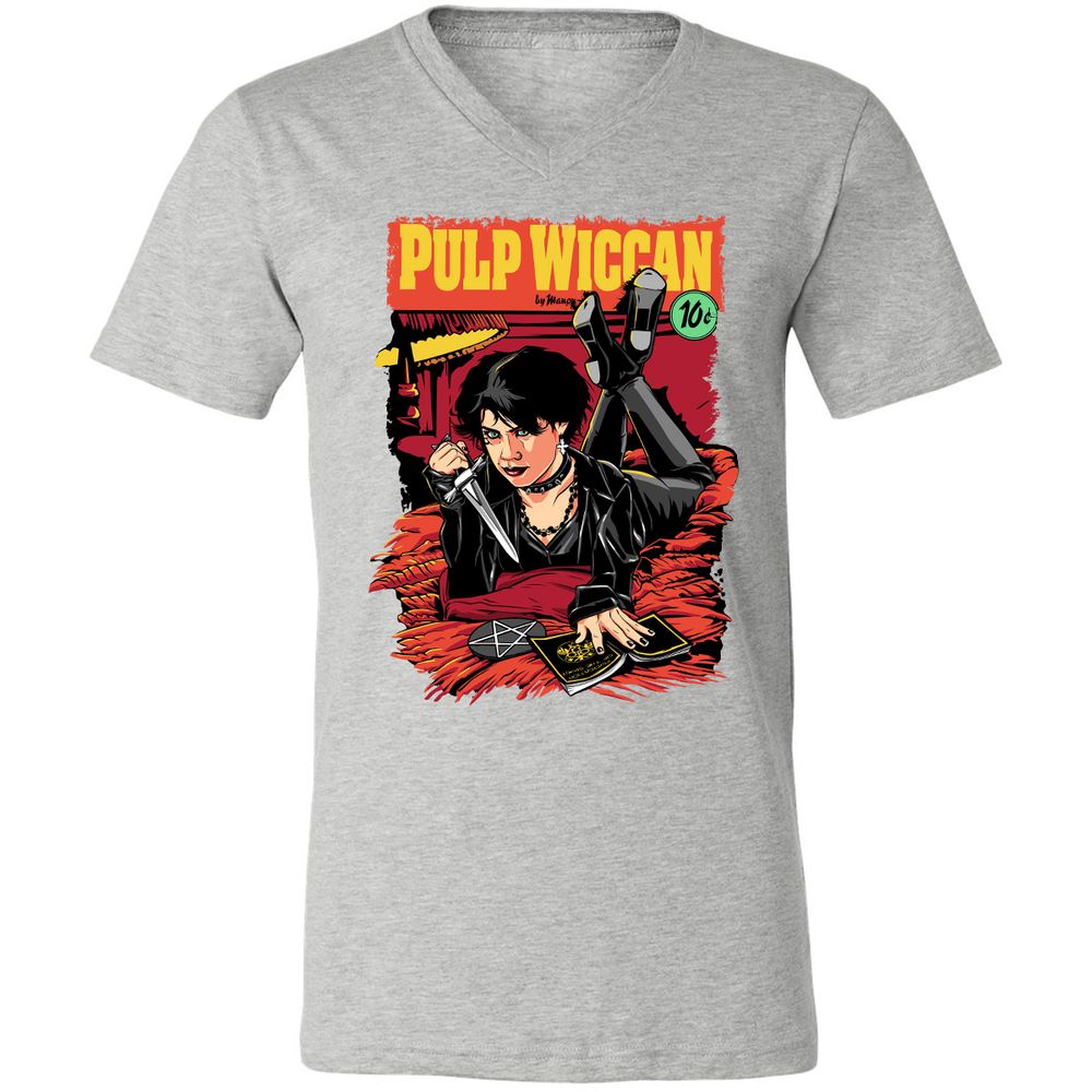 Unisex V-Neck T-Shirt - VD9F4Y1Z - Athletic Heather - 7