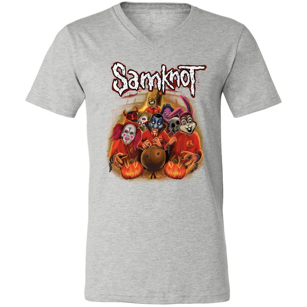 Unisex V-Neck T-Shirt - NR4DX82Q - Athletic Heather - 7