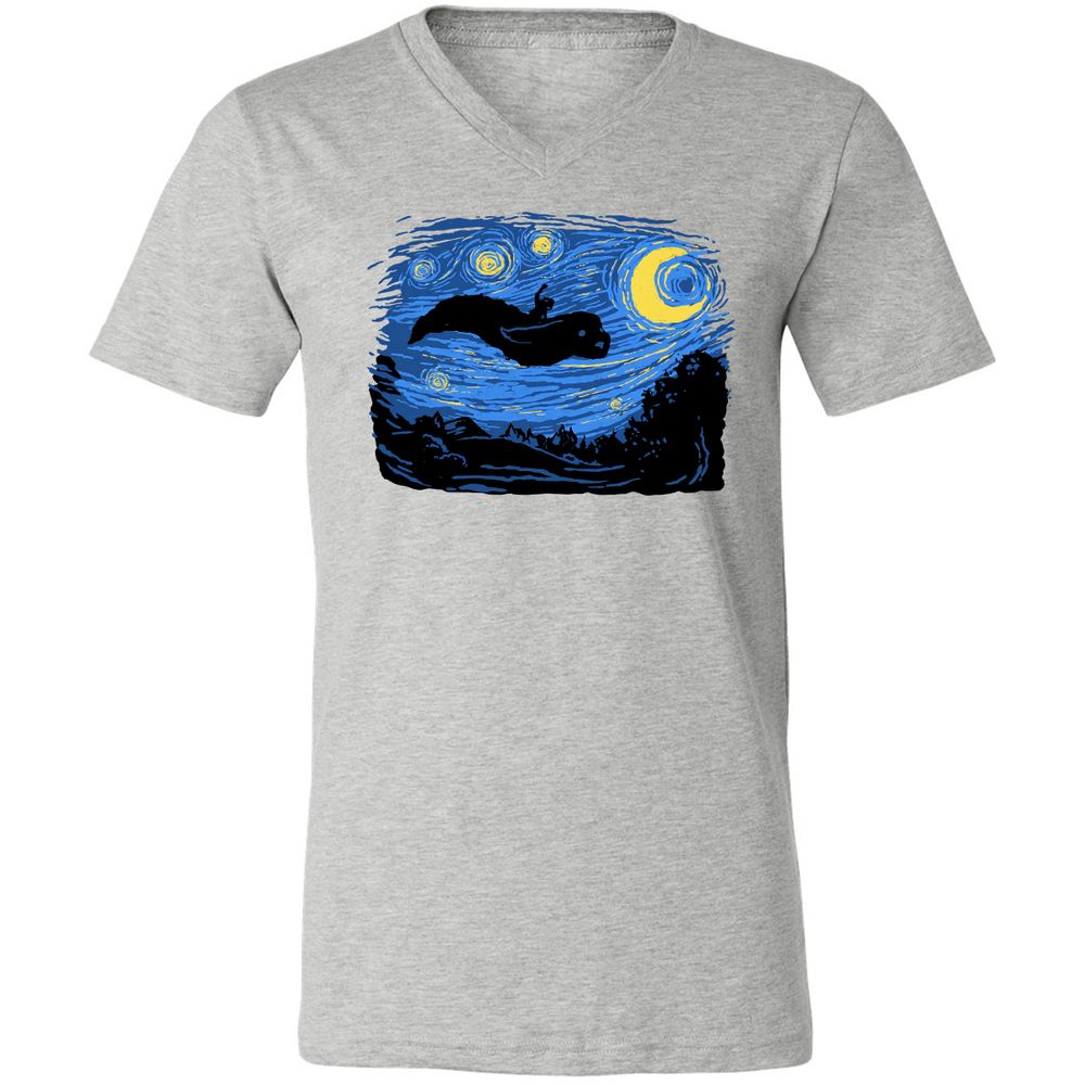 Unisex V-Neck T-Shirt - L2HUX48D - Athletic Heather - 7