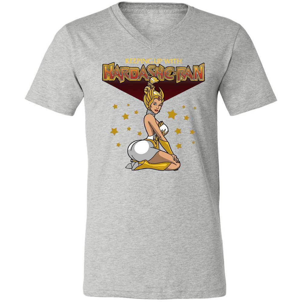 Unisex V-Neck T-Shirt - KAQ5WJZ5 - Athletic Heather - 7