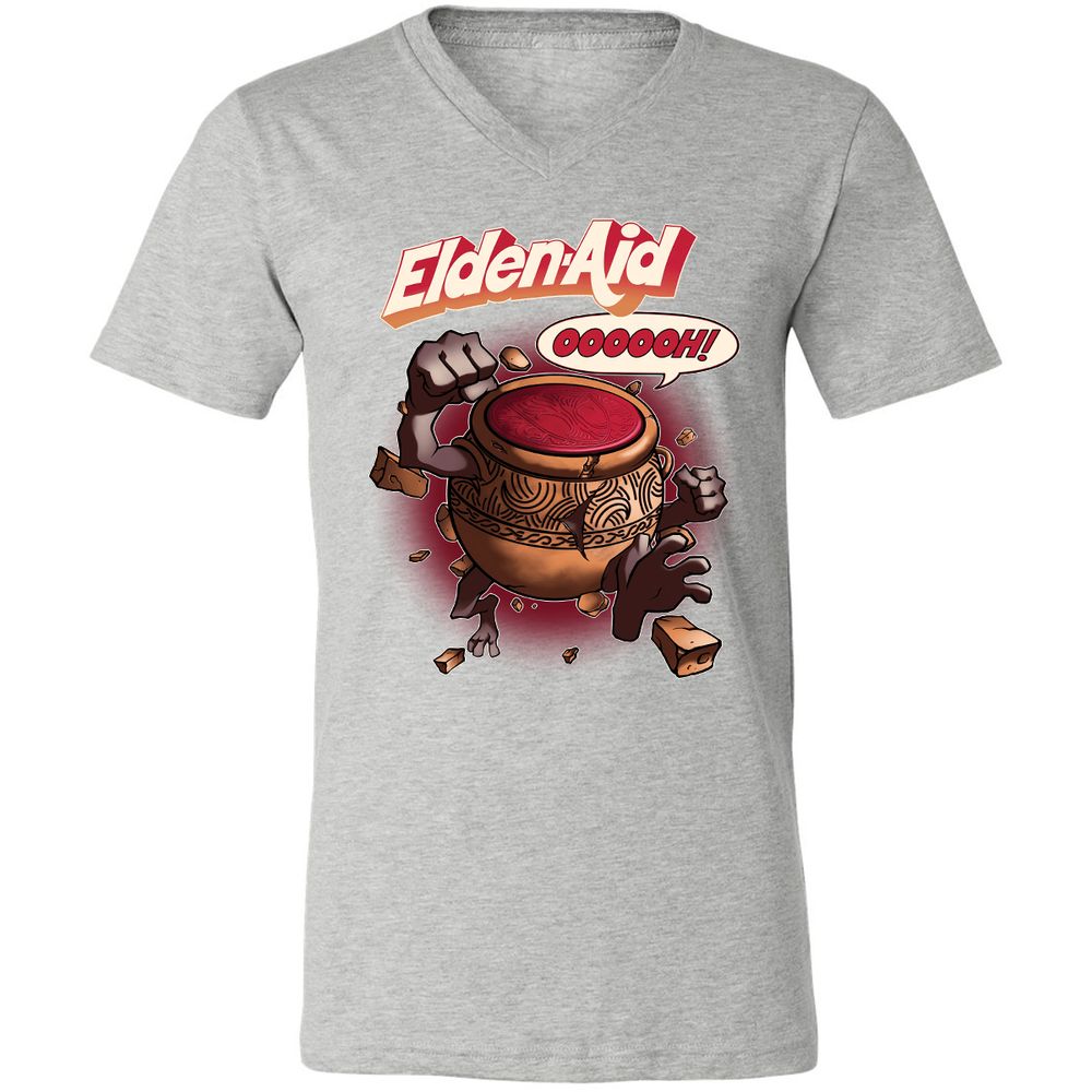 Unisex V-Neck T-Shirt - H6X4GM9E - Athletic Heather - 7