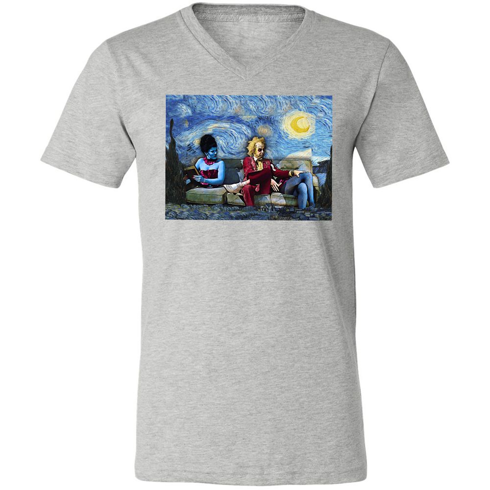 Unisex V-Neck T-Shirt - UCG35NQ5 - Athletic Heather - 7