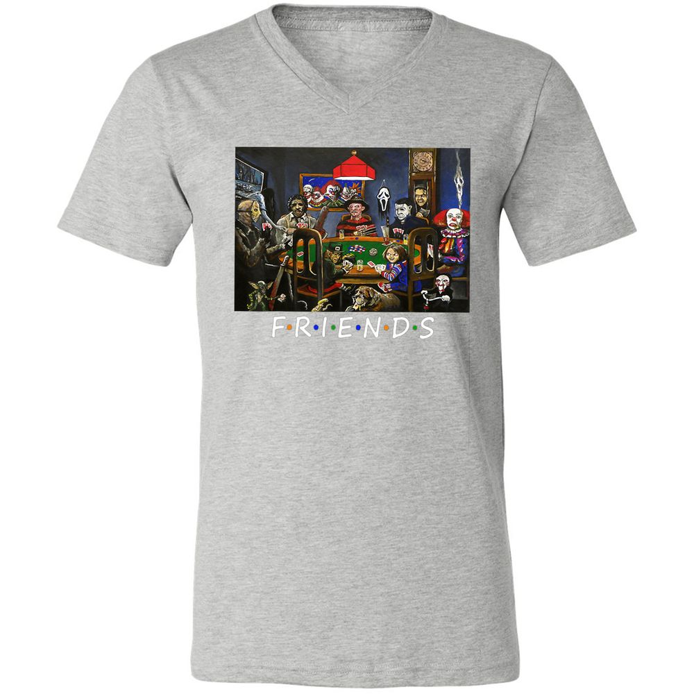 Unisex V-Neck T-Shirt - VBZREE1P - Athletic Heather - 7