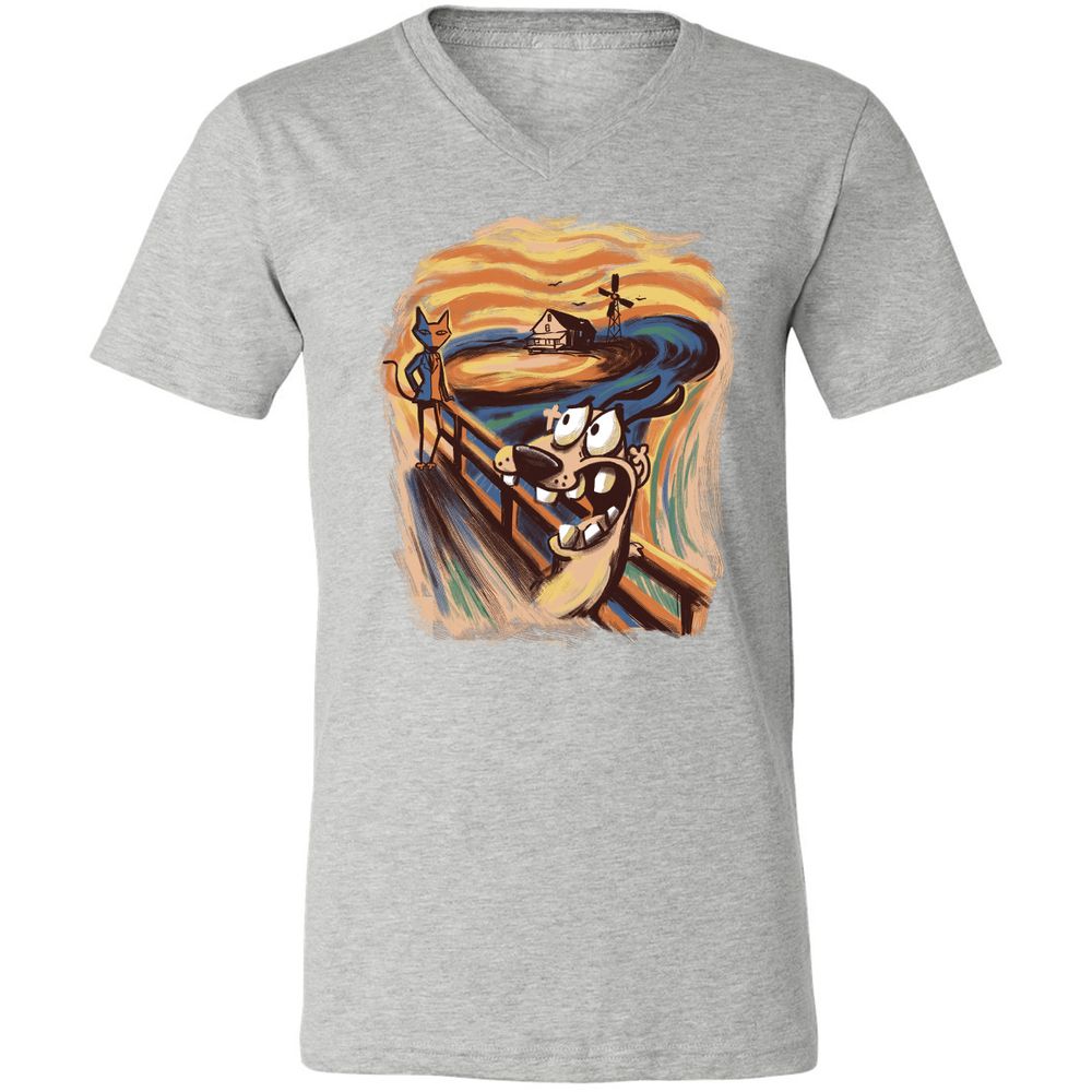 Unisex V-Neck T-Shirt - 6RUA22HA - Athletic Heather - 7