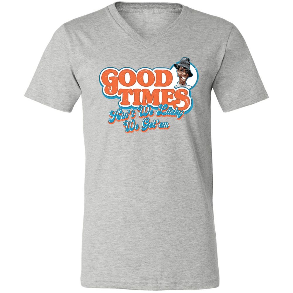 Unisex V-Neck T-Shirt - YNABNTNT - Athletic Heather - 7