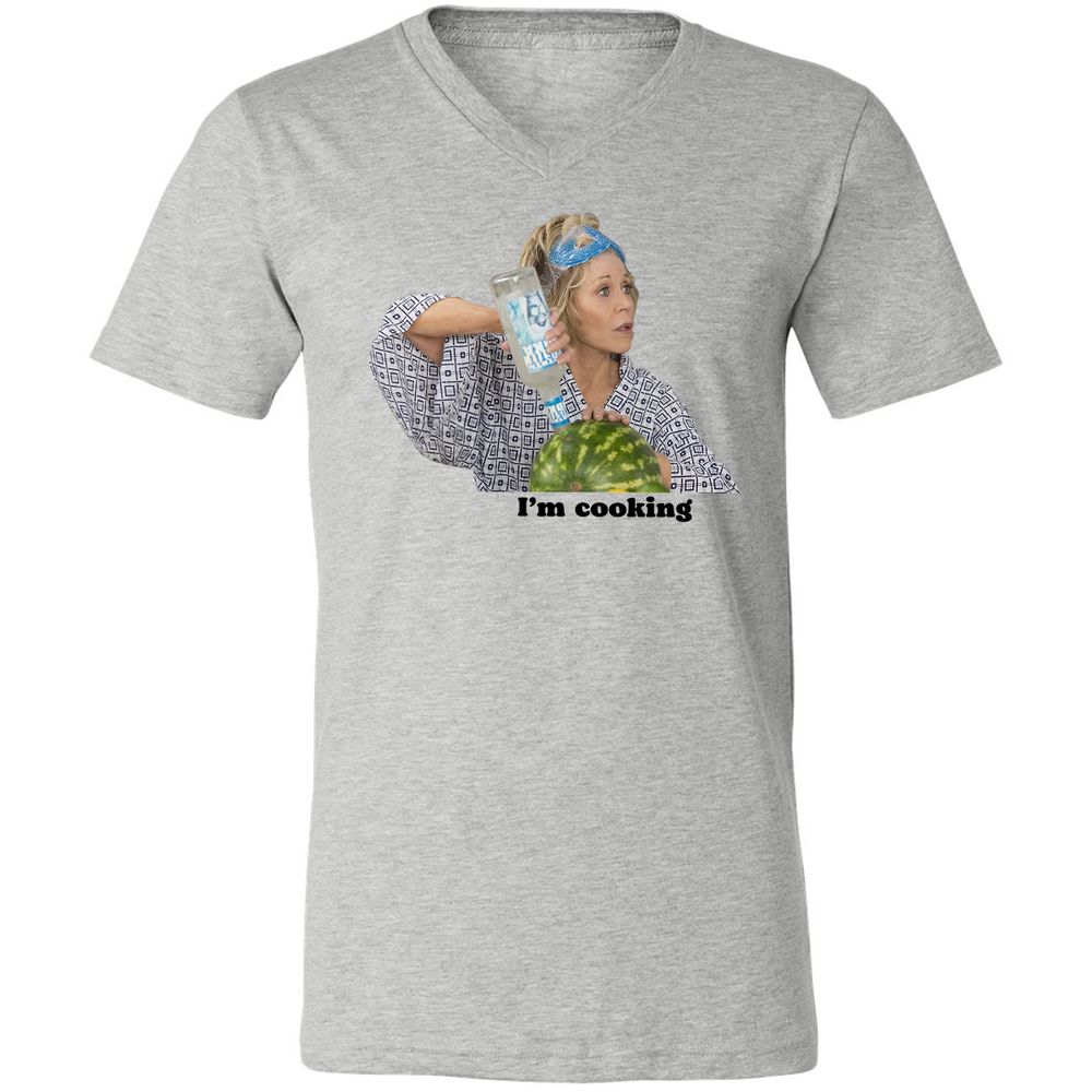 Unisex V-Neck T-Shirt - P65TWLFJ - Athletic Heather - 7