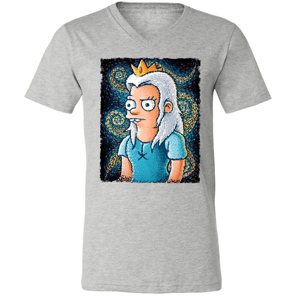 Unisex V-Neck T-Shirt - 9LHX6FQ6 - Athletic Heather - 7