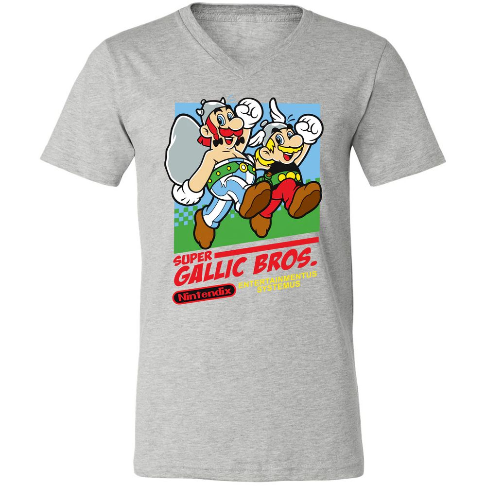 Unisex V-Neck T-Shirt - C4M589FP - Athletic Heather - 7