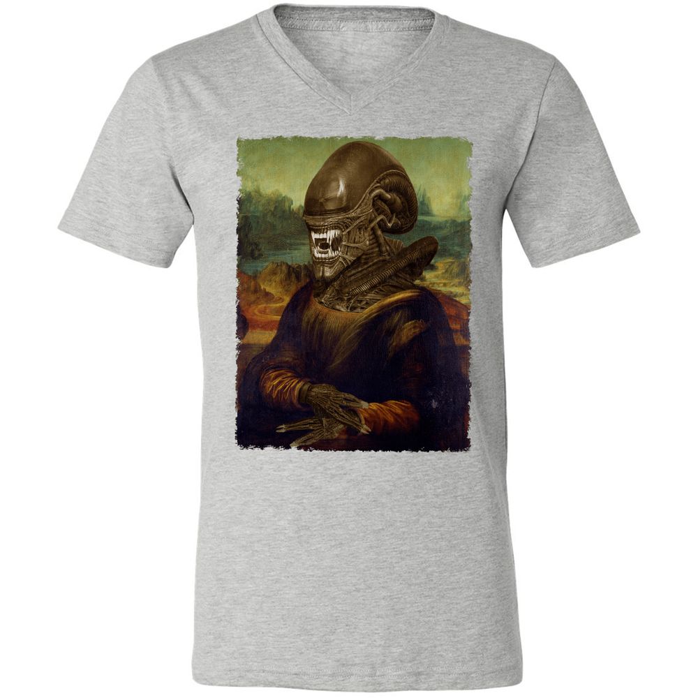Unisex V-Neck T-Shirt - 1WGK514Y - Athletic Heather - 7