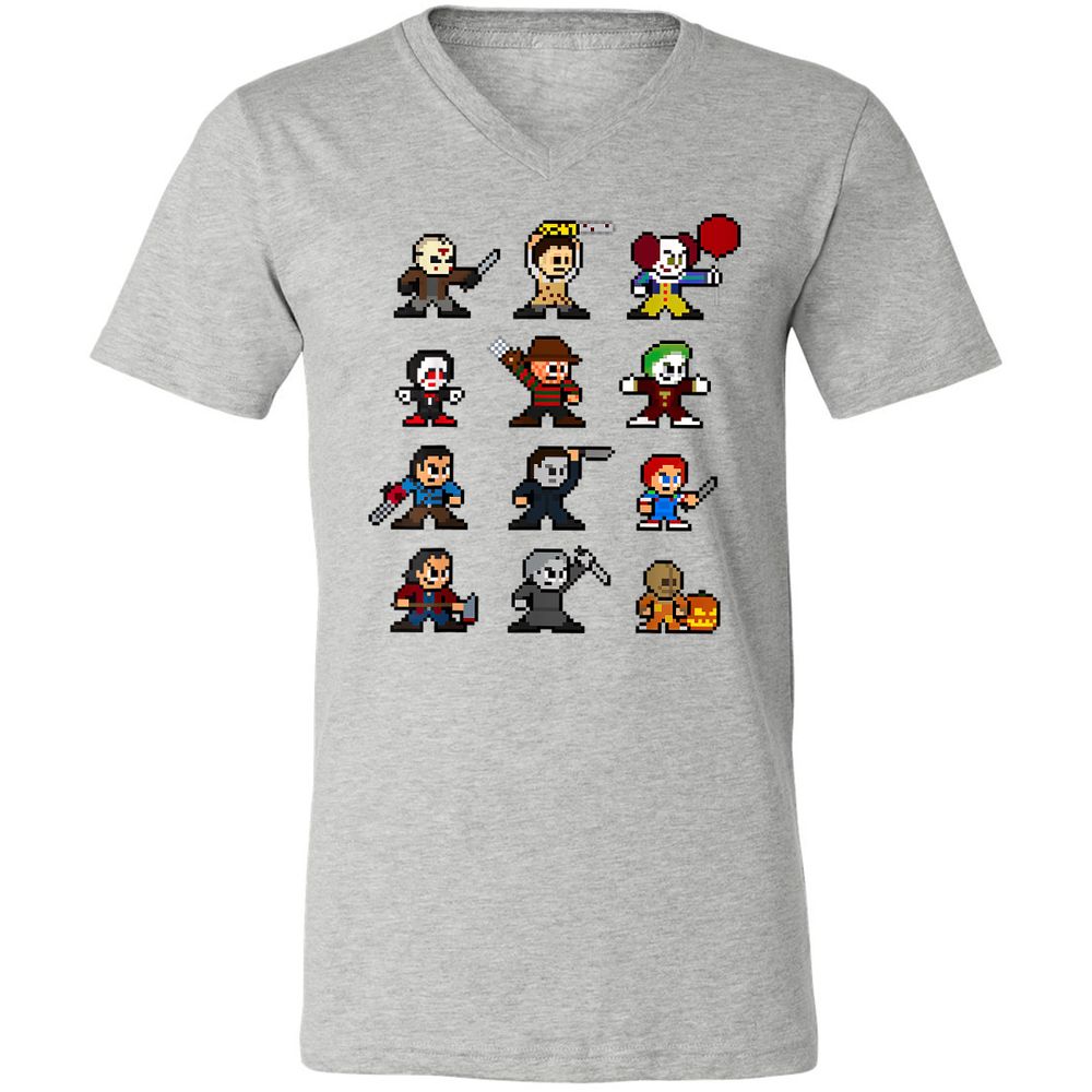 Unisex V-Neck T-Shirt - BH47GQV9 - Athletic Heather - 7