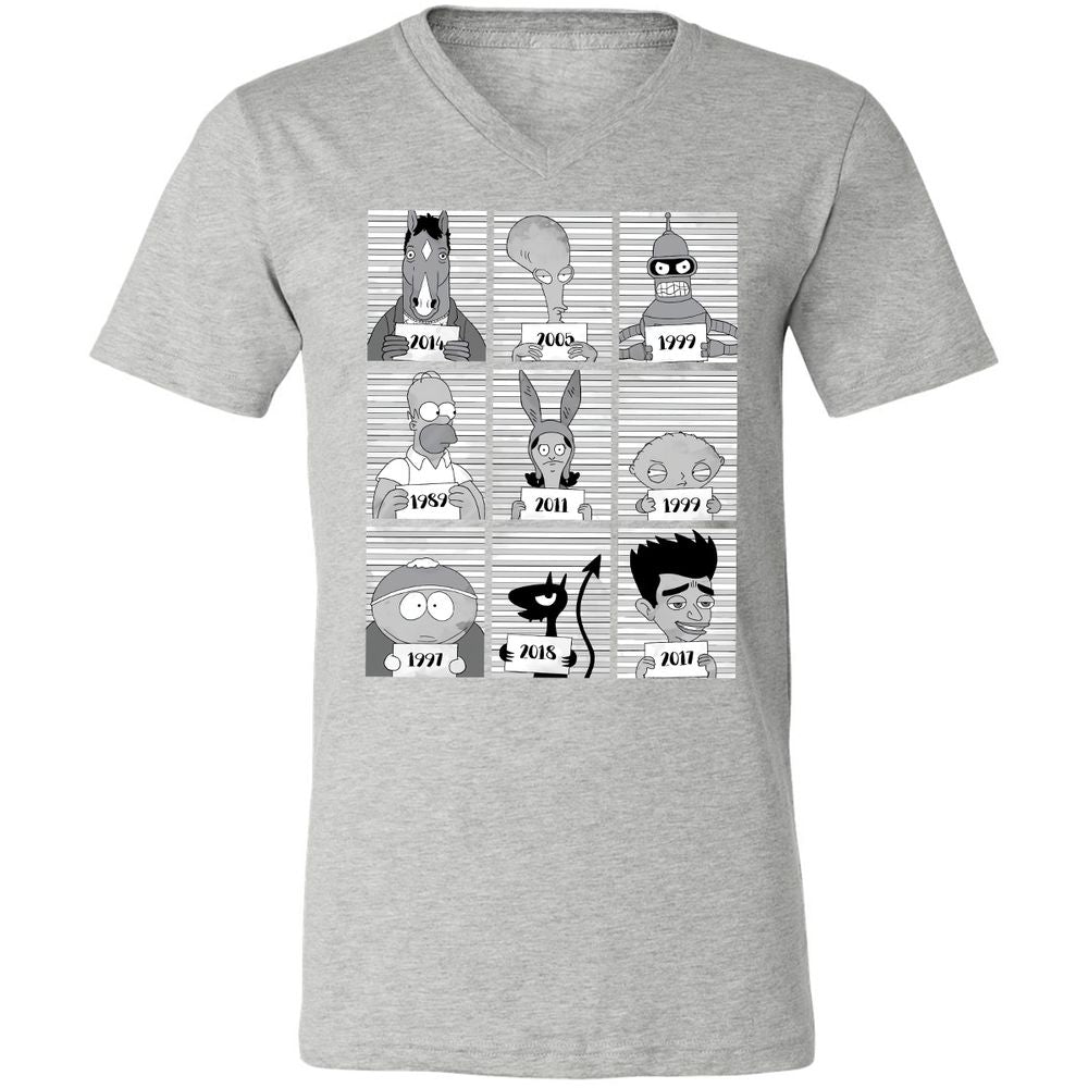 Unisex V-Neck T-Shirt - 1KDQWHJY - Athletic Heather - 7