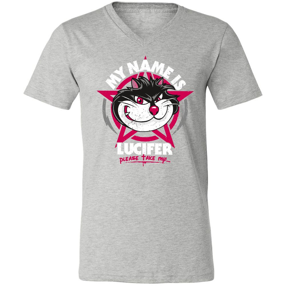 Unisex V-Neck T-Shirt - V83DPE7B - Athletic Heather - 7